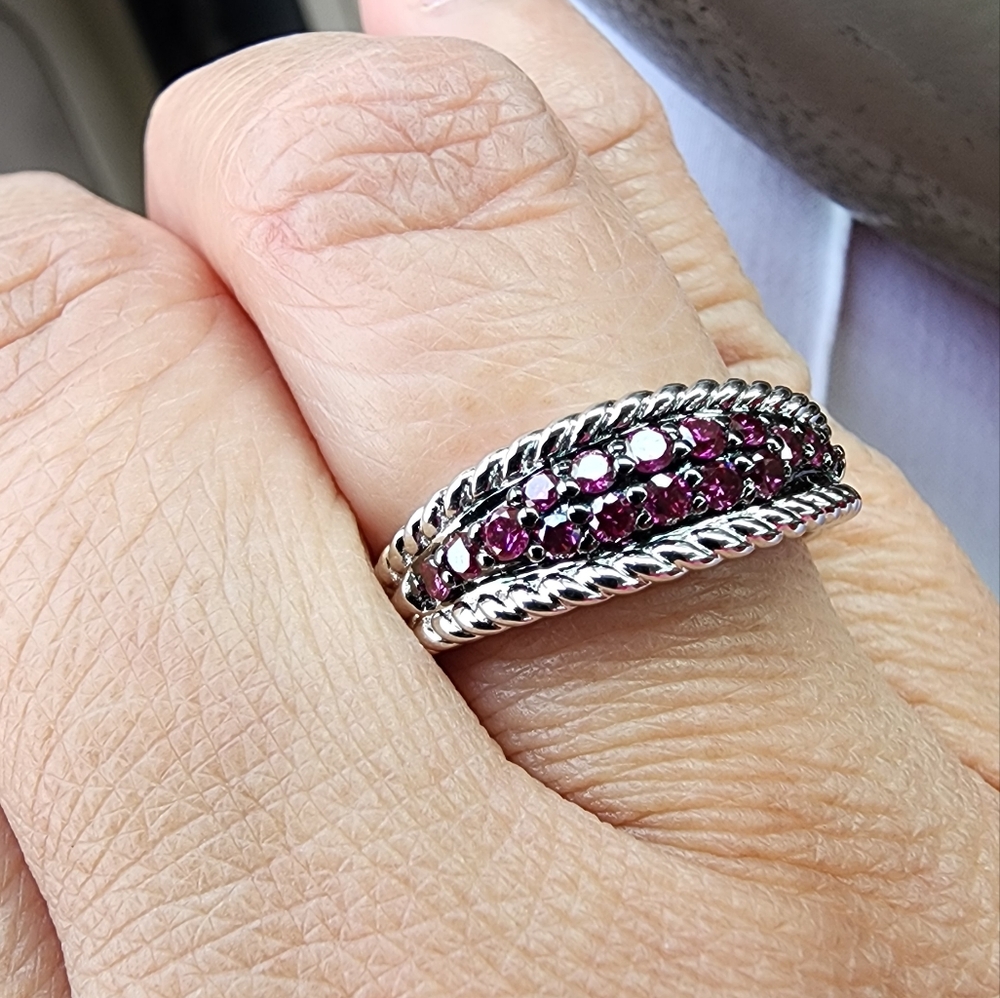 Real Purple Diamonds Ring